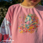 Preview: Bügelbild Blumen-Einhorn